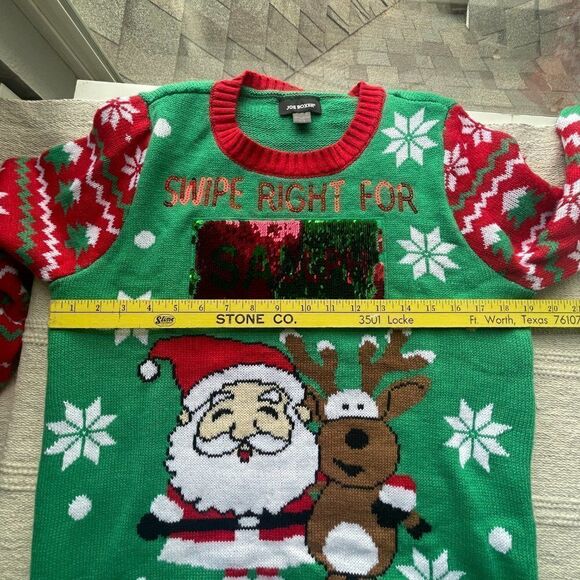 Joe‎ Boxer Santa/Rudolph Christmas Sweater, Size  Large - Picture 5 of 10
